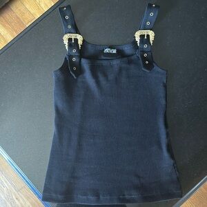 Versace Jeans Couture BLACK RIBBED Tank